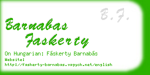 barnabas faskerty business card