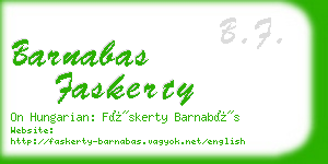 barnabas faskerty business card